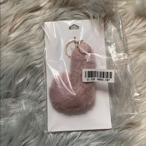 Furry letter J keychain